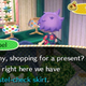 Mabel is confused when a boy character checks out skirts in Animal Crossing: New Leaf